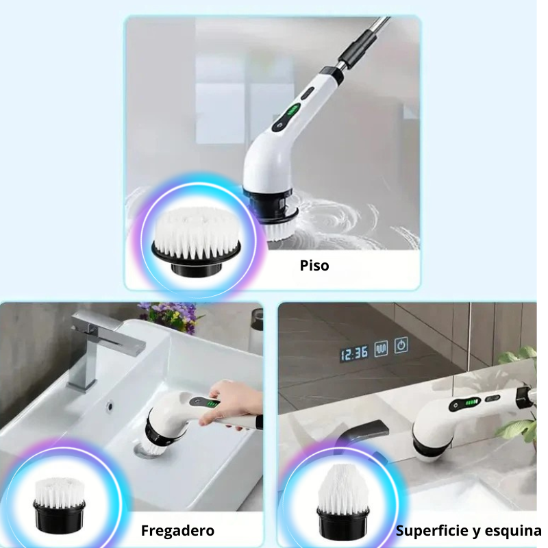 cepillo eléctrico para hogar multiuso , cepillo eléctrico para baño, cepillo eléctrico para auto, cepillo eléctrico de limpieza , gadgets de limpieza para hogar .MagicBrushPRO , Limpieza Sin Esfuerzo, Limpieza Fácil